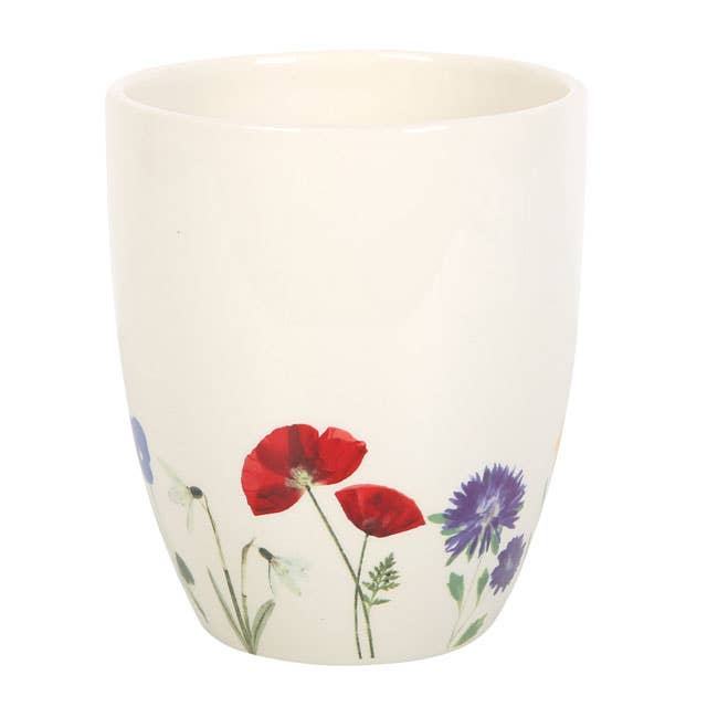Ceramic  Plant Pot-Wildflower Floral Fits 8 cm nursery pot
