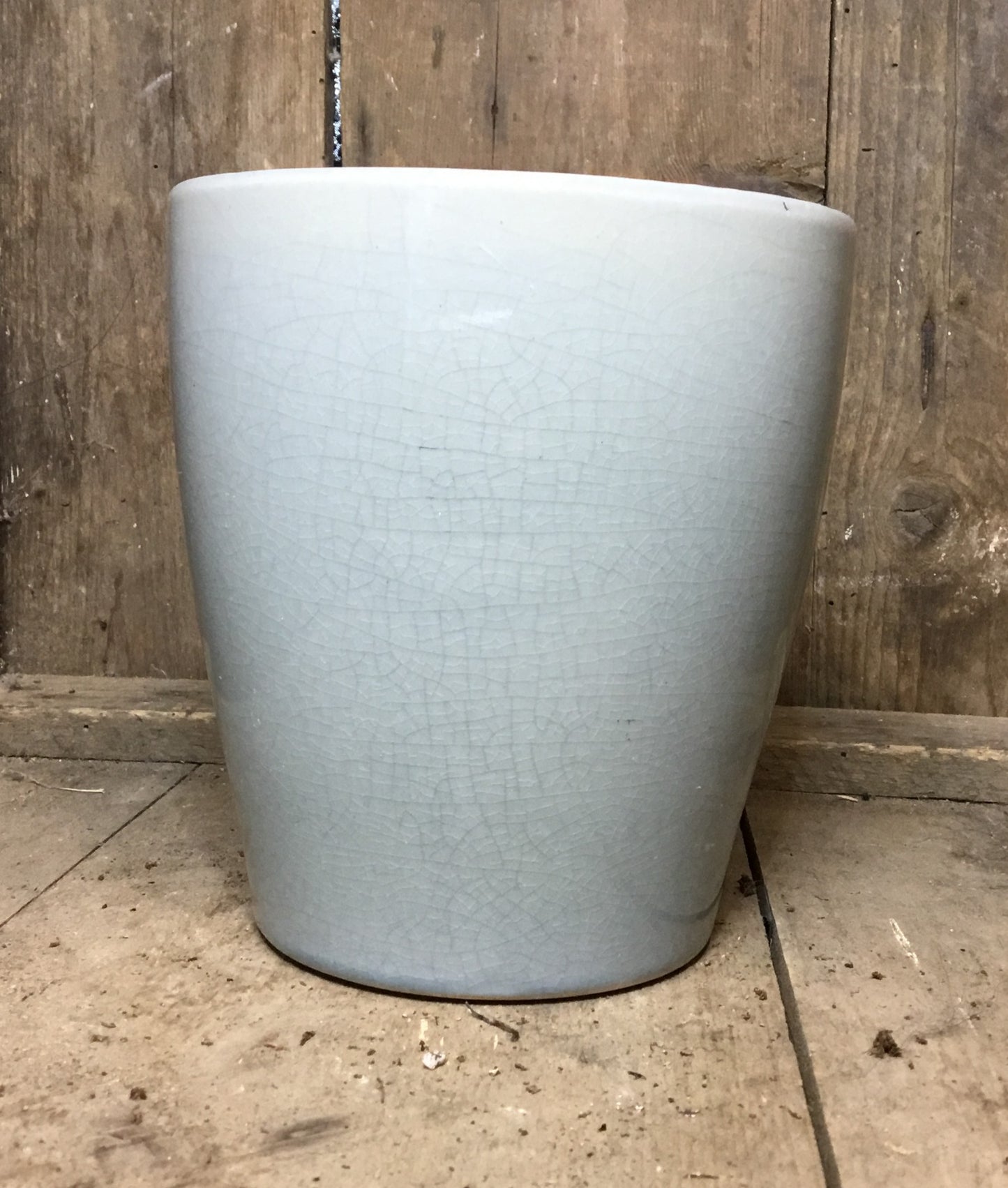 Grey ceramic pot - 12 cm