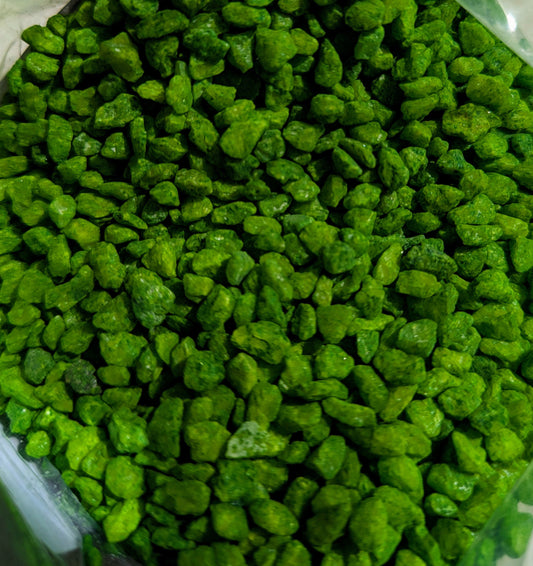 Terrarium stones Green 2-3 mm 500g bags